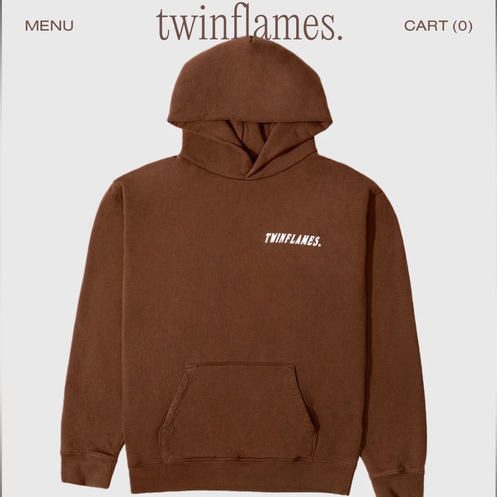 Twinflames Brown Staple Hoodie